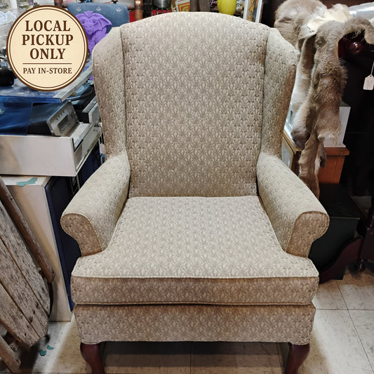 Vintage Cushioned Large Wingback Chair